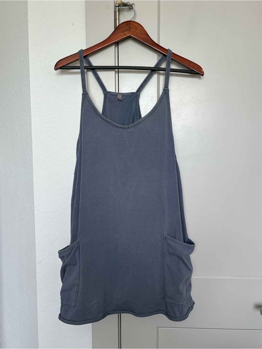 FREE PEOPLE MOVEMENT HOT SHOT MINI DRESS BLUE WOMENS MEDIUM
